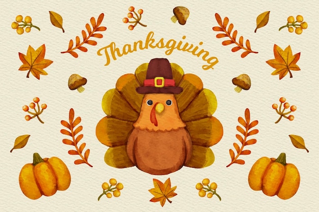 Aquarell thanksgiving hintergrund