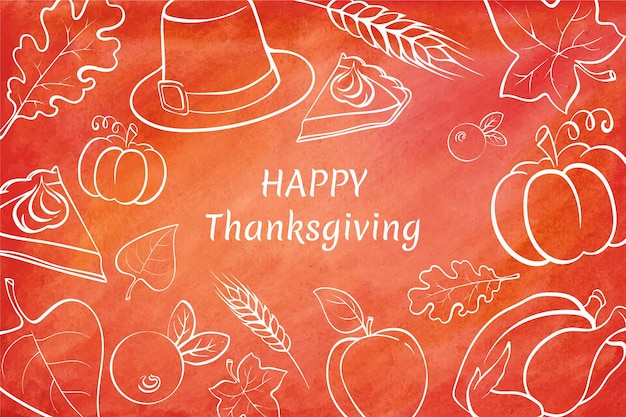 Aquarell thanksgiving hintergrund