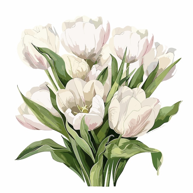 Aquarell tulpen blumenillustration