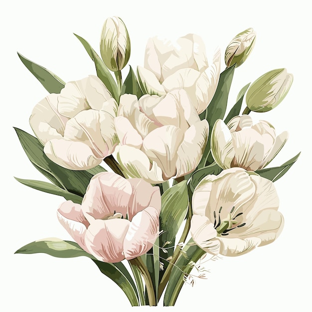 Aquarell Tulpen Blumenillustration