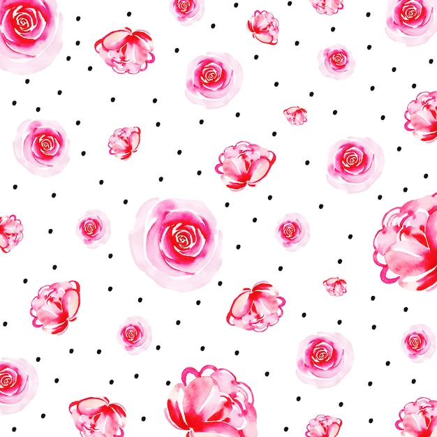 Aquarell Valentine Blumen Hintergrund