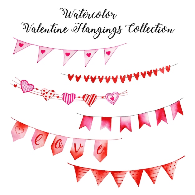 Aquarell valentine hanging collection