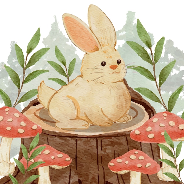 Aquarell Waldtiere Abbildung