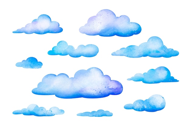 Aquarell Wolken Sammlung clouds