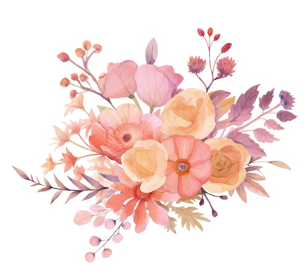 Aquarellblumen-Illustrationsdesign