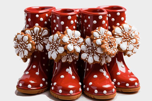Aquarelle mit blumen illustration im provinzstil gummistiefel
