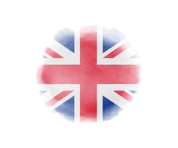 Aquarellflagge des Vereinigten Königreichs