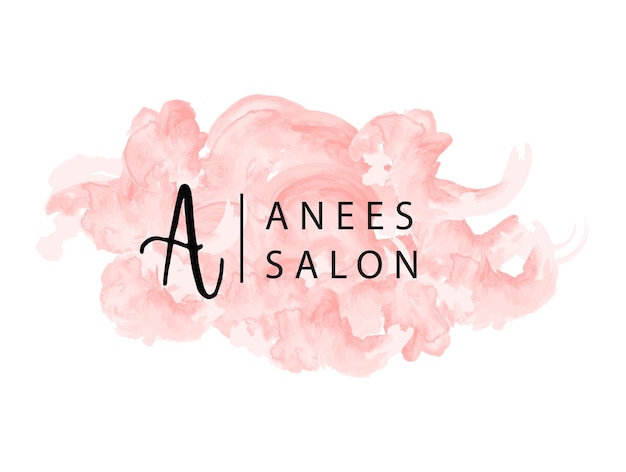 Aquarellfotografie femininer friseursalon logo vektor 07