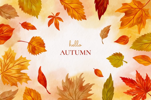 Aquarellhintergrund für Herbstfeier