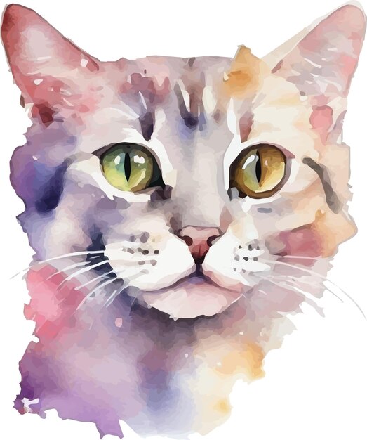 Vektor aquarellkatze