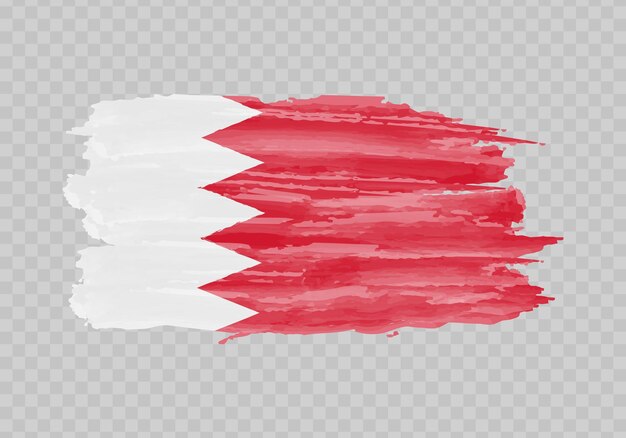 Vektor aquarellmalerei flagge von bahrain