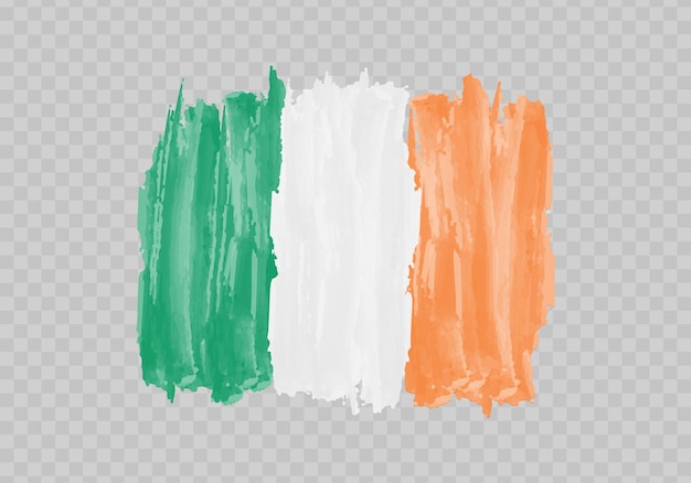 Aquarellmalerei flagge von irland