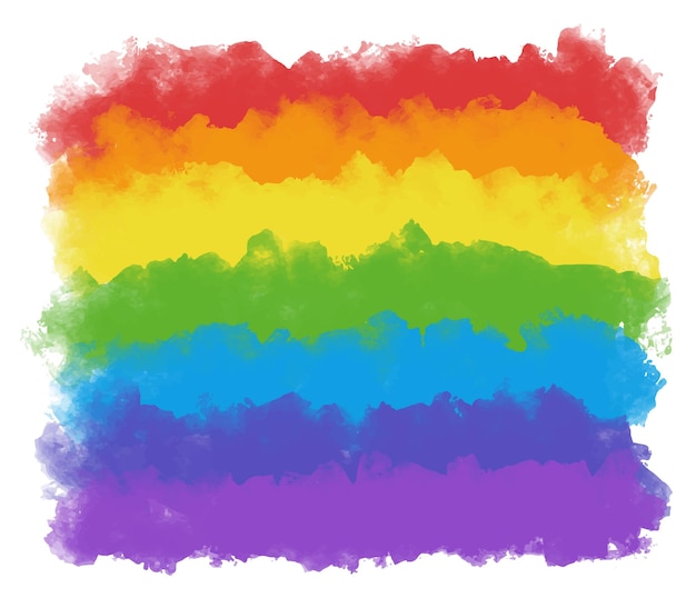 Aquarellregenbogen von LGBT-Flaggenfarben