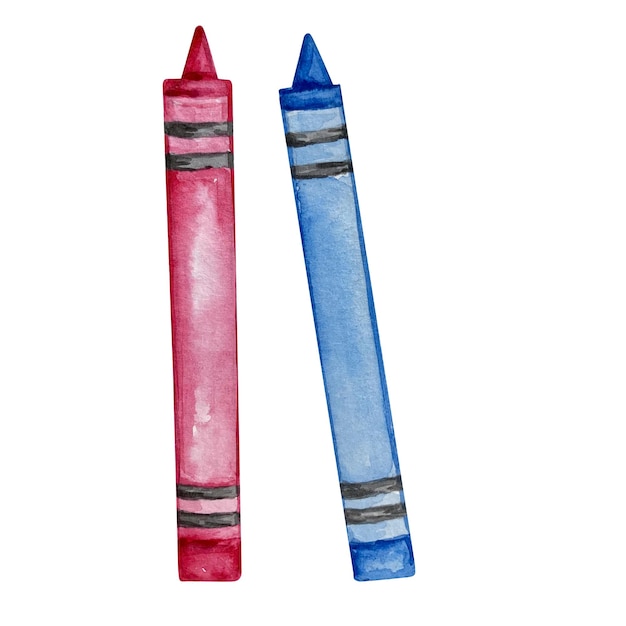 Aquarellstift mit zwei bleistiften