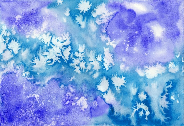Aquarellweihnachtshintergrund mit schneeflocken