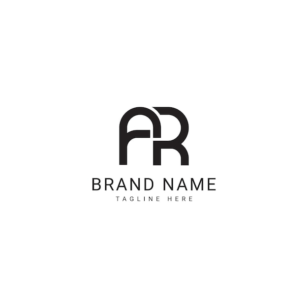 Ar letter logo design mit kreativer, moderner, trendiger typografie