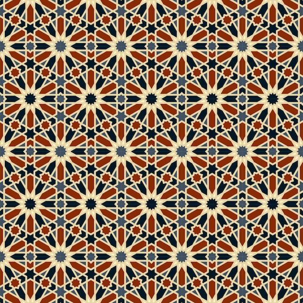 Arabischer Hintergrundmuster Islamischer Ornamentvektor Traditionelle arabische Geometrie