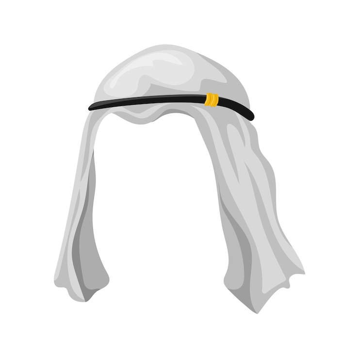 Vektor arabischer kopfschmuck. traditioneller keffiyeh-turban