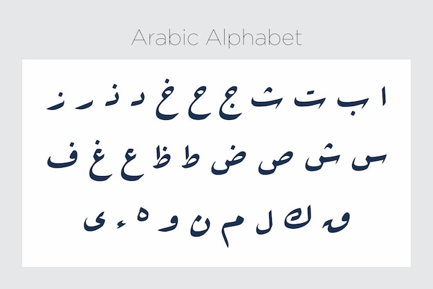 Arabisches Alphabet Kalligraphie Ruqaa Schriftstil