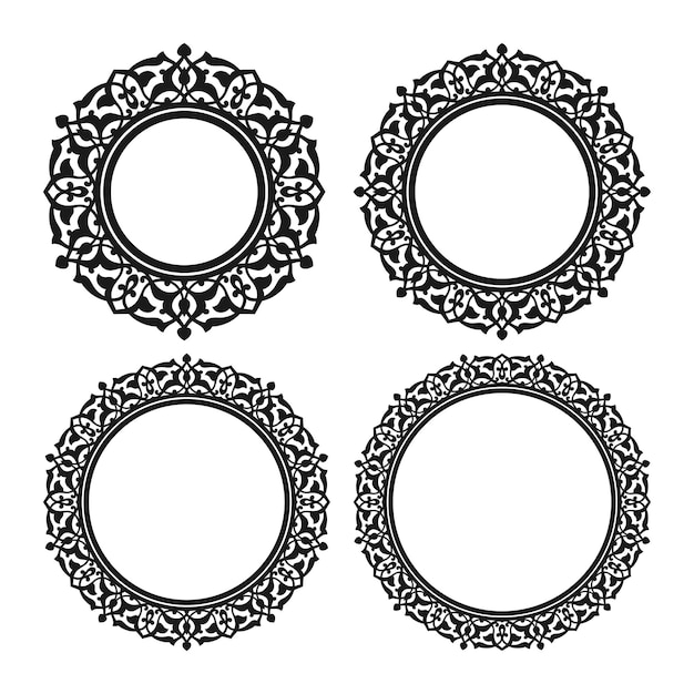 Arabisches rundes blumenornament