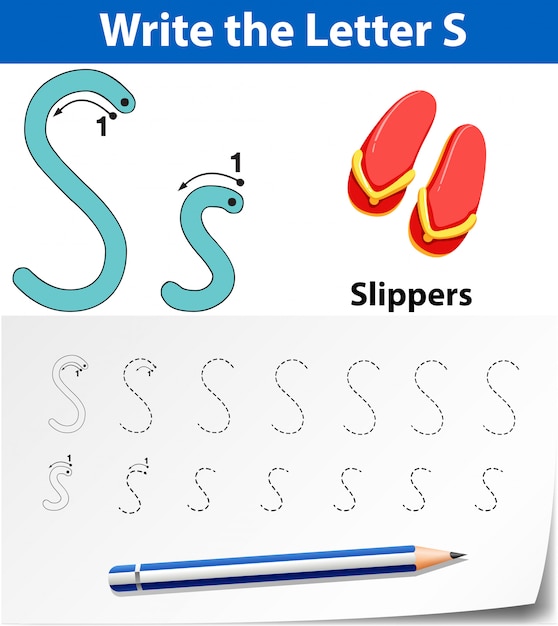 Arbeitsblätter für buchstaben-s-tracing-alphabete