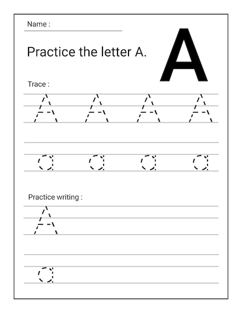 Arbeitsbuch zum Üben der Alphabet-Handschrift für Vorschul- und Kindergartenschüler