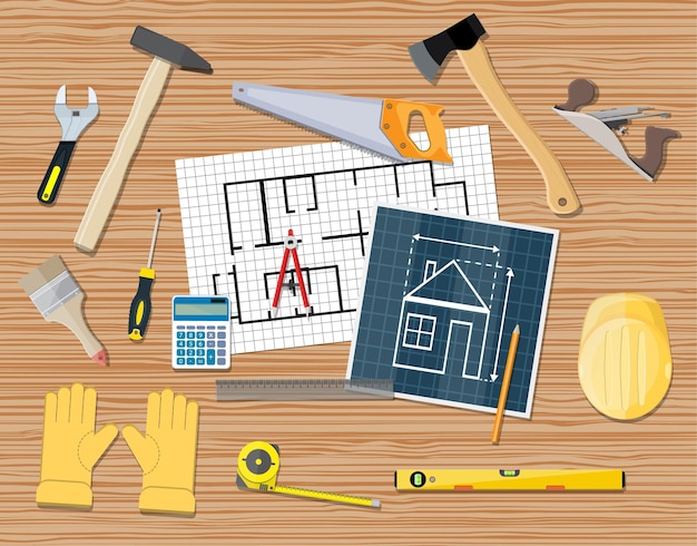 Arbeitsplatz Schreiner. Projektierung, Bau, Reparatur.