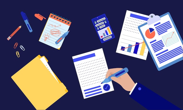 Arbeitsraum für Geschäftsanalyse und Finanzplanung
