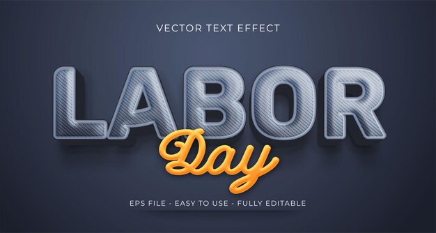 Arbeitstag Text-Effekt bearbeitbarer 3D-Text-Stil
