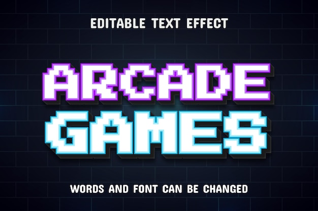 Vektor arcade-3d-texteffekt