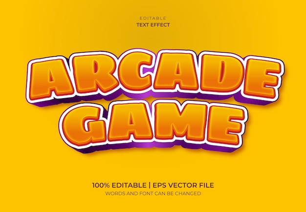 Vektor arcade game text effect