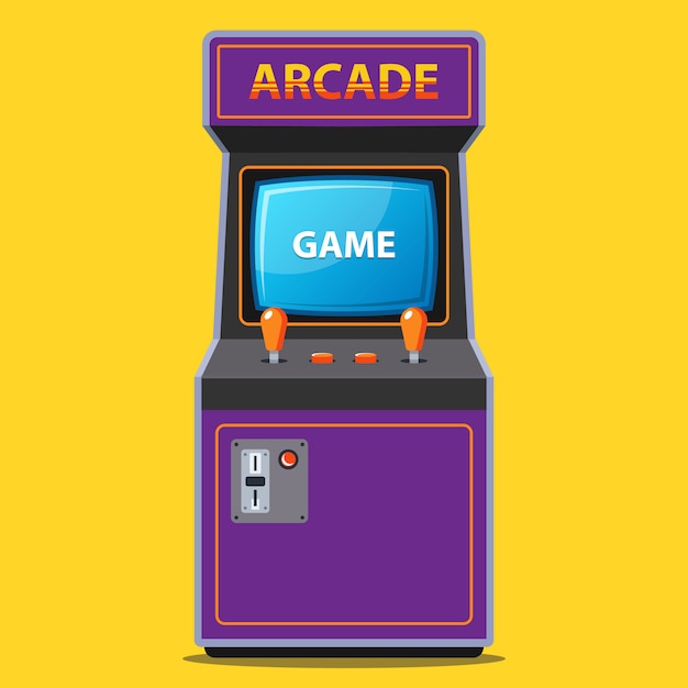 Arcade-Spielautomat im Retro-Stil der 80er Jahre