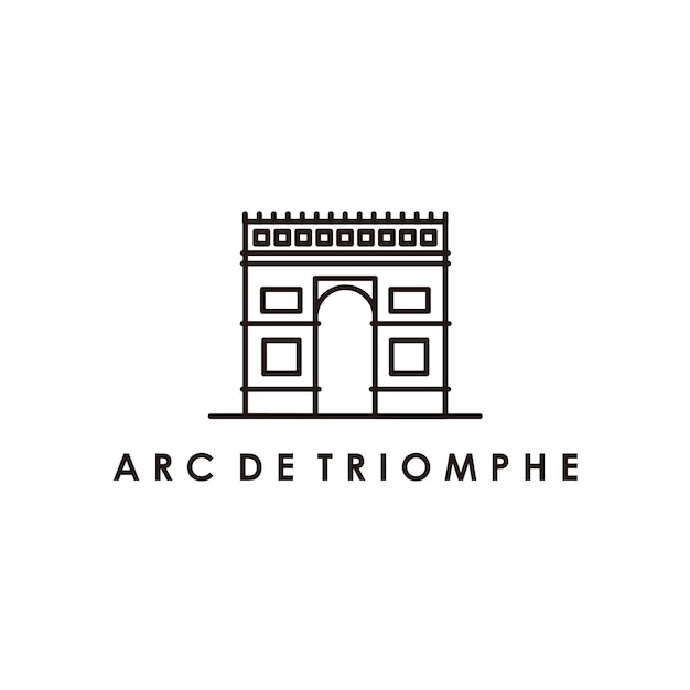 Arch de triomphe frankreich wahrzeichen strichzeichnungen