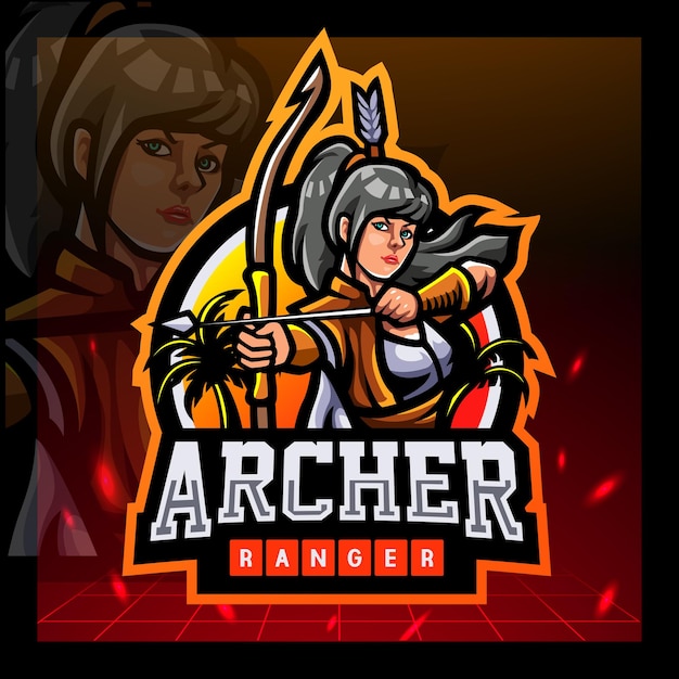 Archer-maskottchen-esport-logo-design