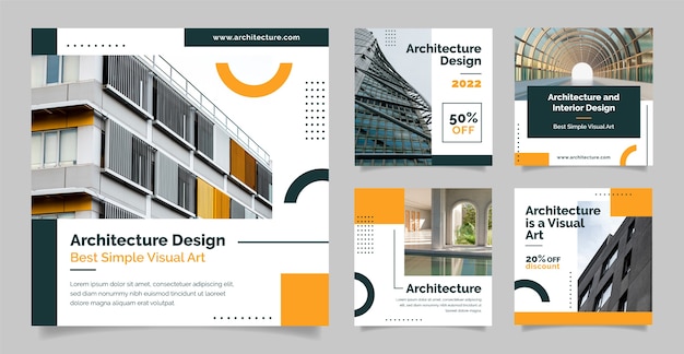 Architekt Instagram Beiträge Vorlagendesign