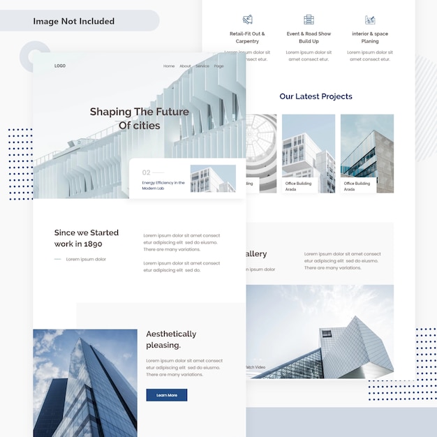 Vektor architektur-e-mail-webseite