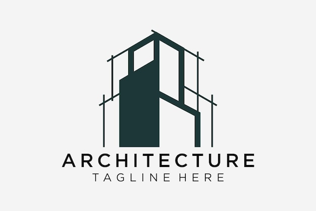 Architektur-logo-design, vektor-logo-vorlage für architekten und bauunternehmen