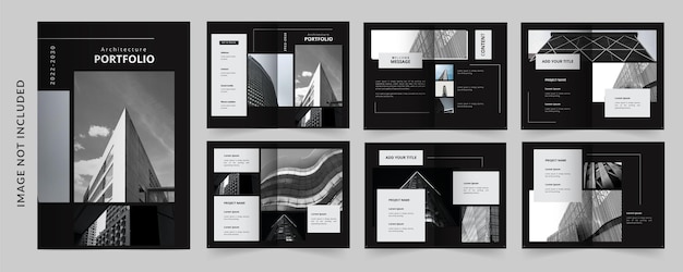 Architektur-portfolio-layout oder innenvorlage