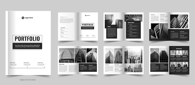 Architektur-Portfolio-Vorlage Verwendung für Fotografie-Portfolio oder Interior-Portfolio