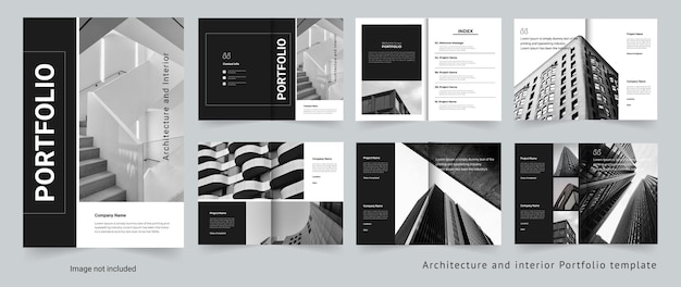 Architekturportfolio, innenportfolio oder projektportfolio