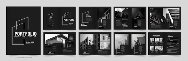 Architekturportfolio oder Innenportfolio oder Portfoliodesign