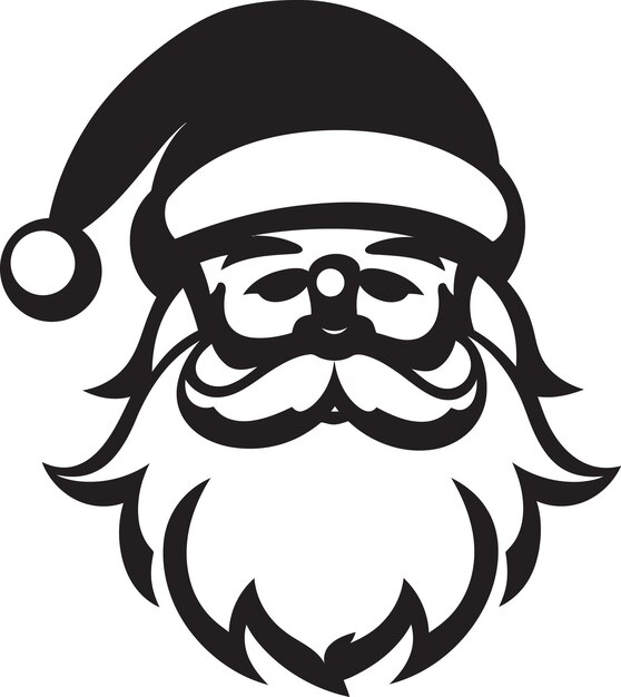 Vektor arctic spirit santa cool schwarz logo icon slick st nick vector schwarz logo cool santa