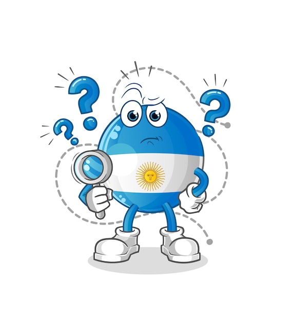 Argentinien-flagge, die illustration sucht. zeichenvektor