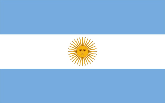 Argentinien-flagge, flagge von argentinien-vektorillustration