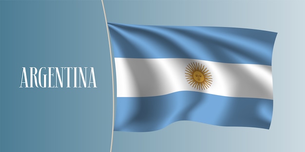 Argentinien winken flaggenillustration