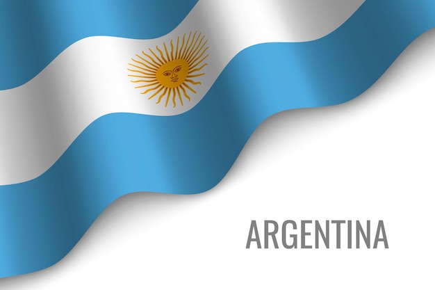 Argentinien winkende flagge