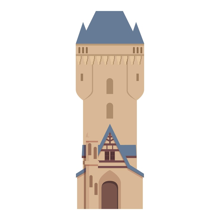 Vektor argentinischer turm-symbol-cartoon-vektor kulturreisen nationaler tourismus