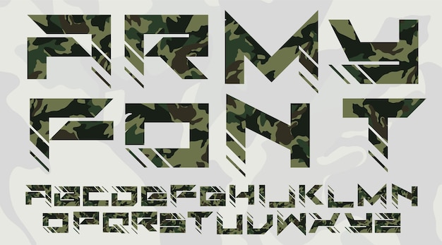 Armee Schriftart