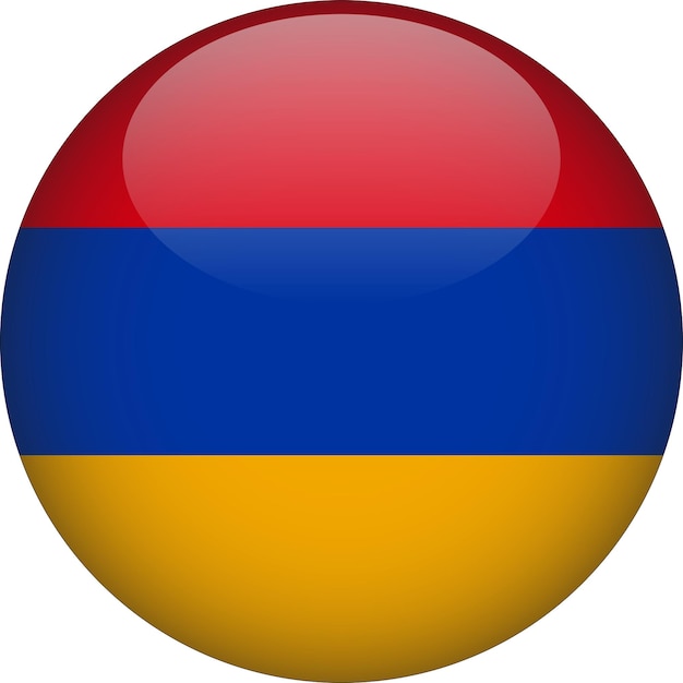 Vektor armenien 3d abgerundete flaggenschaltfläche