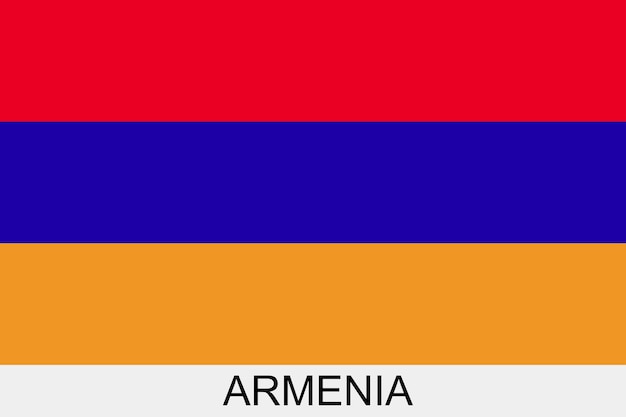 Vektor armenische flagge. flagge von armenien